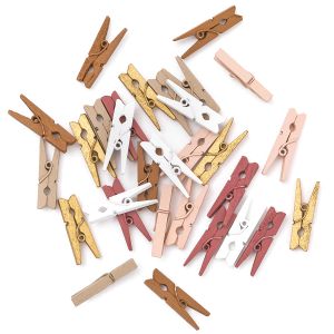 Klamerki drewniane dpCraft Mini 30mm Vintage, 30szt